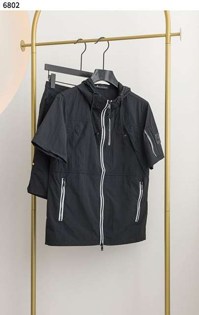 MN 무스너클 화이트라인 후드 반팔자켓 5부 팬츠 세트