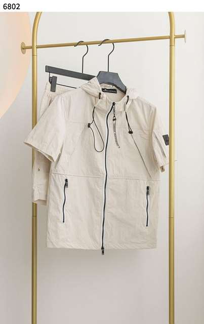 MN 무스너클 화이트라인 후드 반팔자켓 5부 팬츠 세트