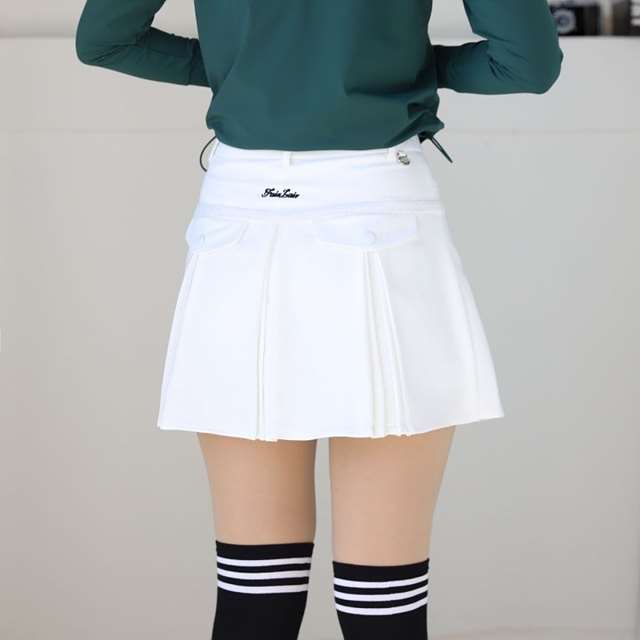 FA 페어라이어 레이스 플리츠 스커트