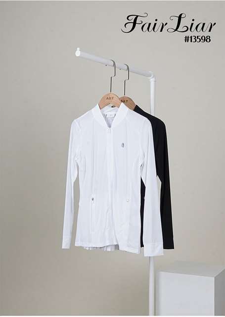 FA 페어라이어 여성 세미 시스루 플리츠 집업