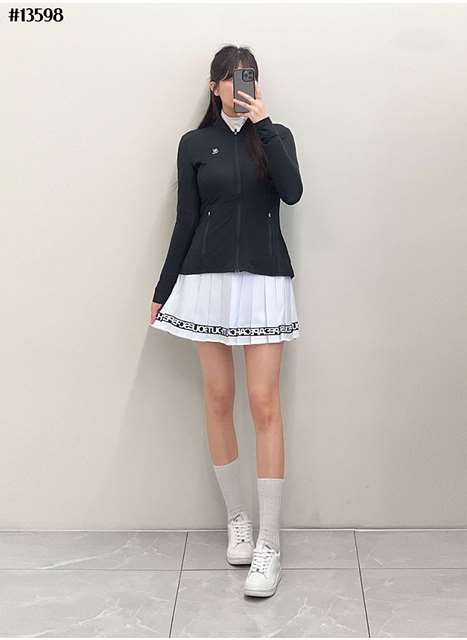 FA 페어라이어 여성 세미 시스루 플리츠 집업