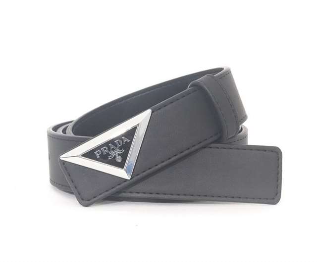 PD 프라다 24s 삼각로고 가죽 벨트