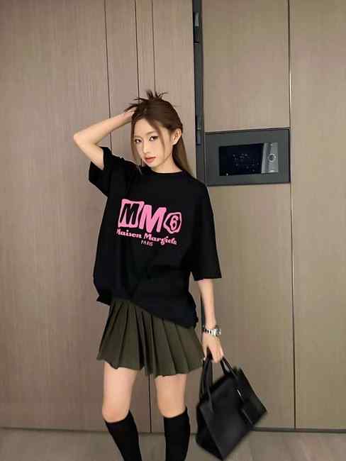 MG 메종마르지엘라 MM6 로고 프린팅 반팔티