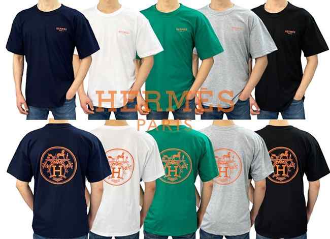 HM 에르메스 클래식 라운드 "H" 백로고 세미오버핏 라운드 반팔티