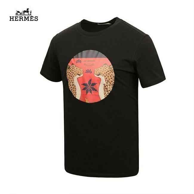 HM 에르메스 레오파트 프린팅 반팔티