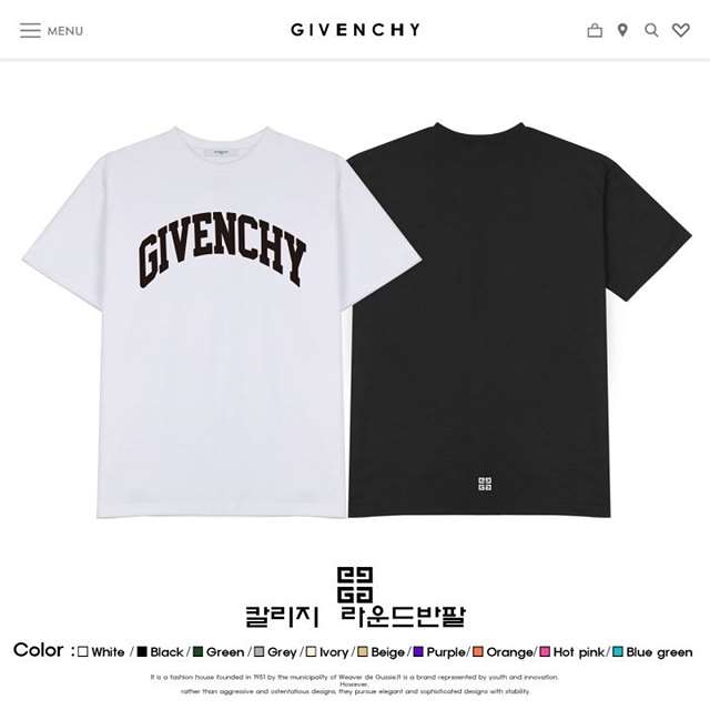 GV 지방시 칼리지 오버핏 라운드반팔