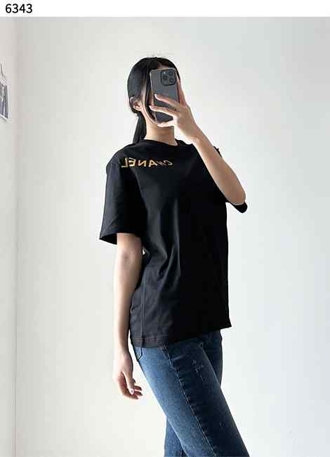 CN 샤넬 라운드 로고 반팔티셔츠