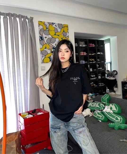 PD 프라다 24 3D 입체 로* 프린팅 반팔