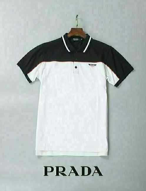 PD 프라다 숄더 배색 반팔티
