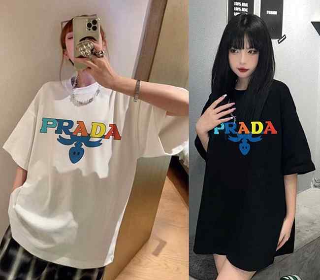 PD 프라다 PDA 레인보우 멀티나염 반팔티