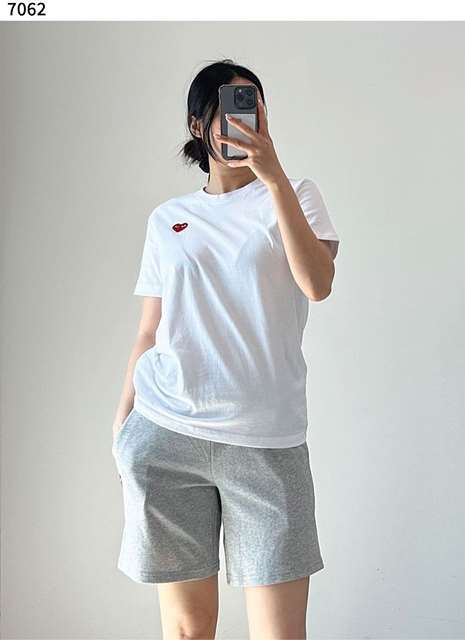 CD 꼼데가르송 레드하트 반팔 반바지 세트