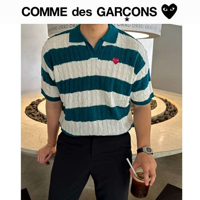 CD 꼼데가르송 빅 꽈배기 오픈카라반팔