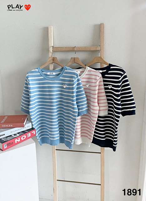 CD 꼼데가르송 라운드 단가라 반팔티