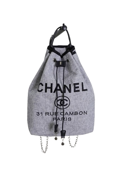 CN 샤넬 드로우 스트링 캔버스 도빌 백팩