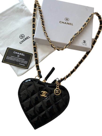 CN 샤넬 코코 더블하트 미니백( 패이던트 카프스킨 )  