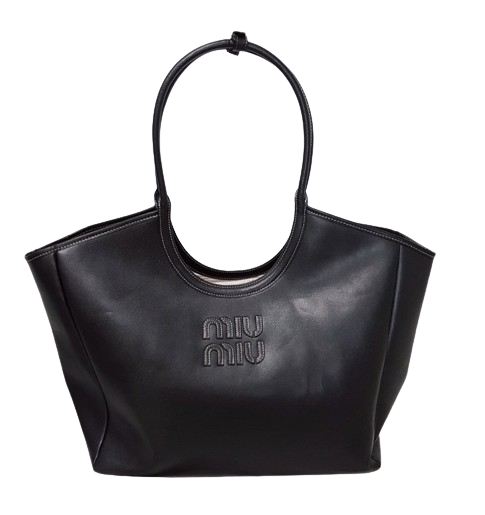 MU 미우미우 [ 고급 ] 아이비 가죽 백 블랙 2 