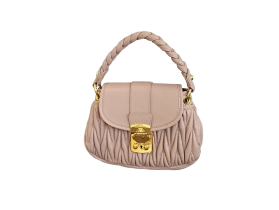 MU 미우미우 코퍼 가죽핸드백 