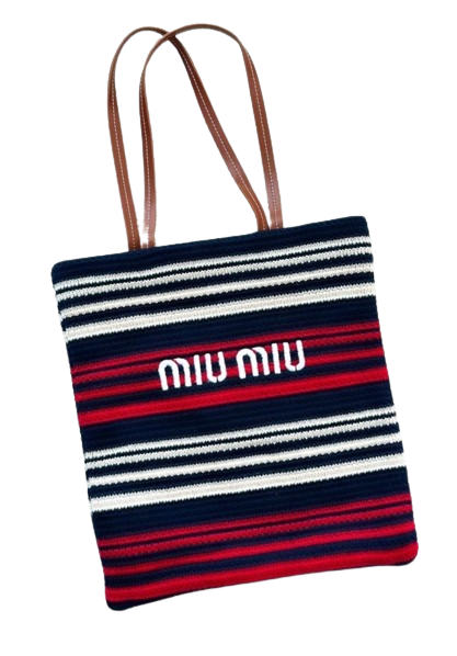MU 미우미우 크로셰 토트백 