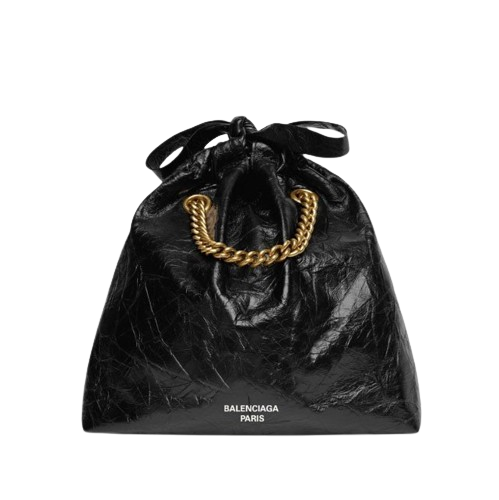 BC 발렌시아가 크러쉬 스몰 토트백 - 블랙  
