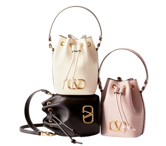 VT 발렌티노 나파 가죽 미니 VLOGO SIGNATURE 버킷 백