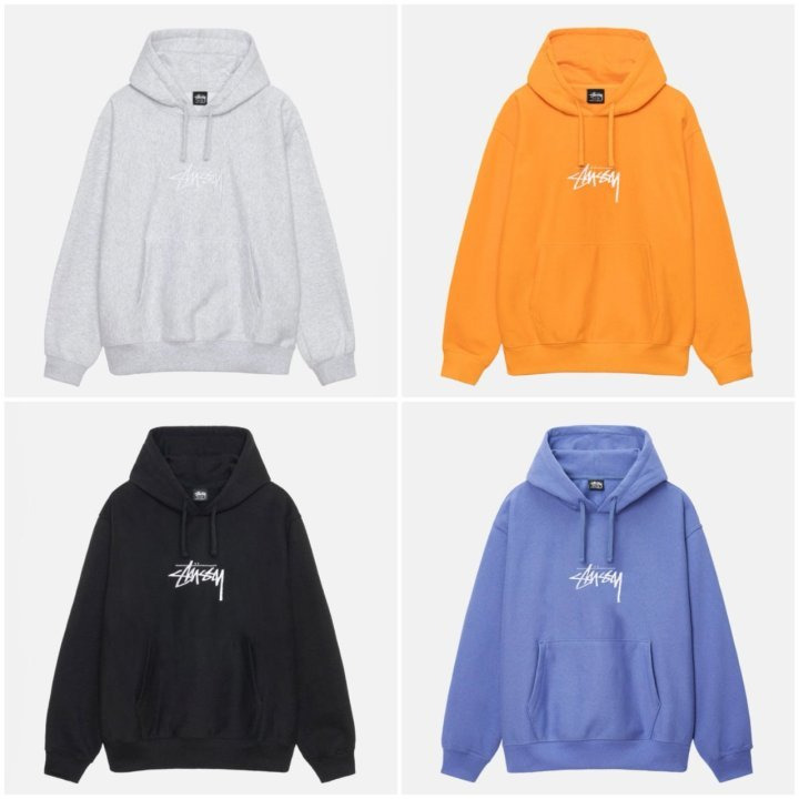 SS 스투시 스탁 로고 아플리케 후드 
