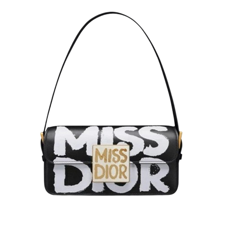 DO 디올 블랙 그래피티 플랩백 블랙핑크 블핑 지수 착용 (324852) 