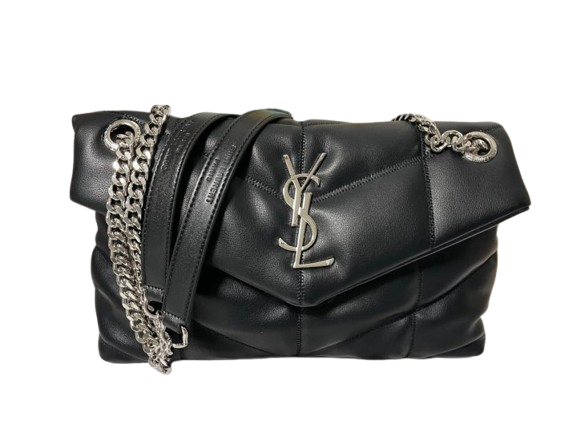 YS 생로랑 루루 푸퍼백 은장 스몰 