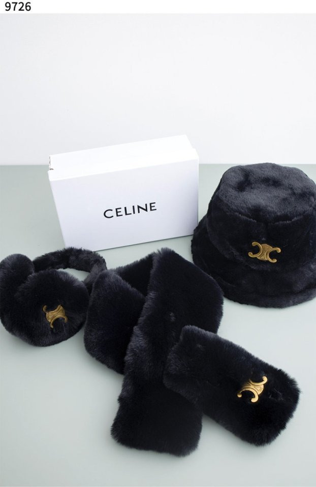 CL 셀린느 수입고급 트리옹프 로고 퍼 쓰리피스 세트  