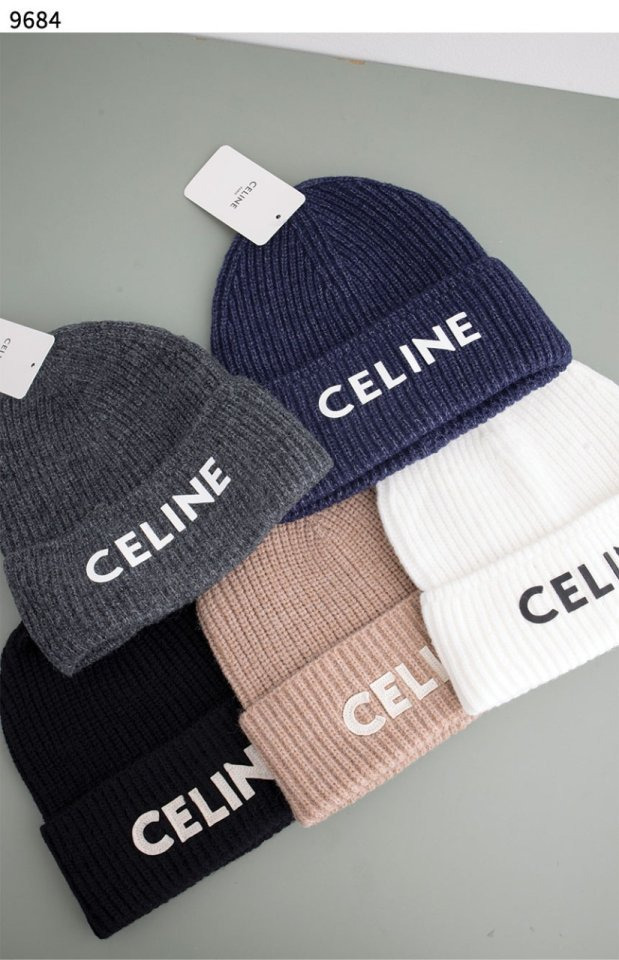 CL 셀린느 수입고급 리브드 울 비니  