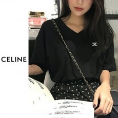 CL 셀린느 자수 브이넥 반팔티 
