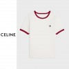 CL 셀린느 레드 라인 배색 티셔츠 