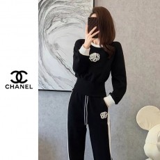 CN 샤넬 로즈니트 긴팔 팬츠세트 