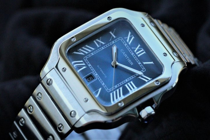 CT 까르띠에 산토스 드 블루 메탈  