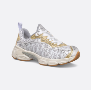 DO 디올 바이브 오블리크 메시 레더 스니커즈 실버& 골드 