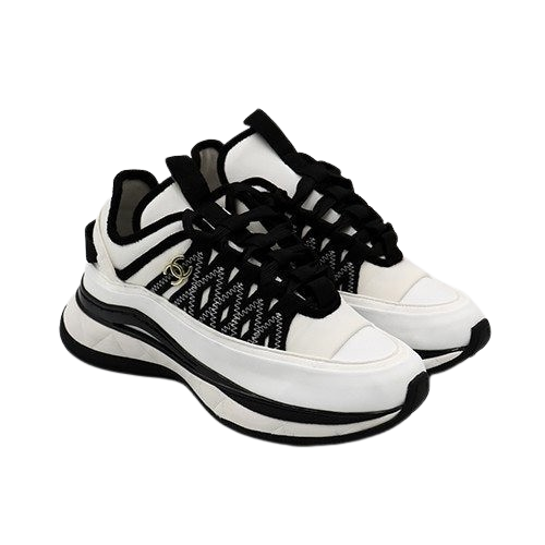 CN 샤넬 믹스드 파이버 스니커즈 (화이트)