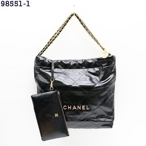 CN 샤넬 샤이니 카프스킨 & 골드 메탈 22 핸드백 (미디움)