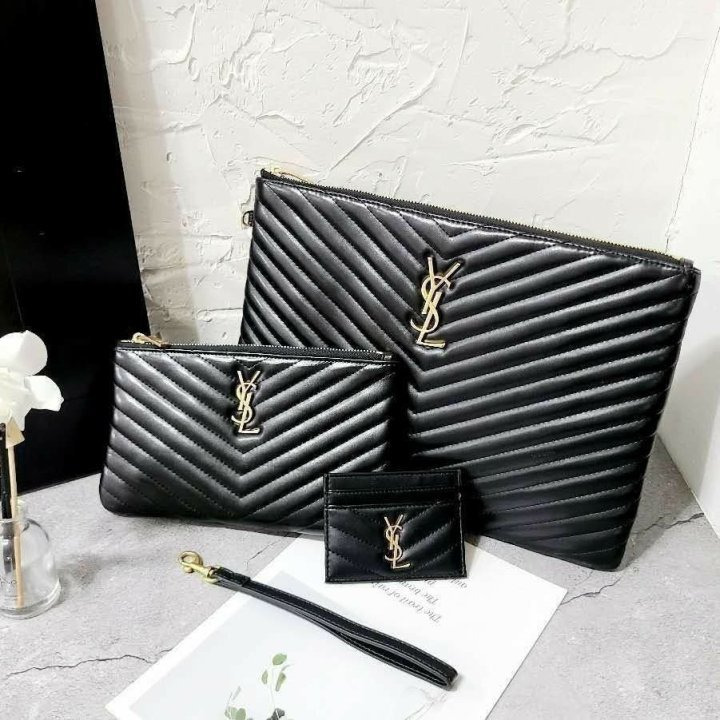 YS 생로랑 3종 클러치 set 