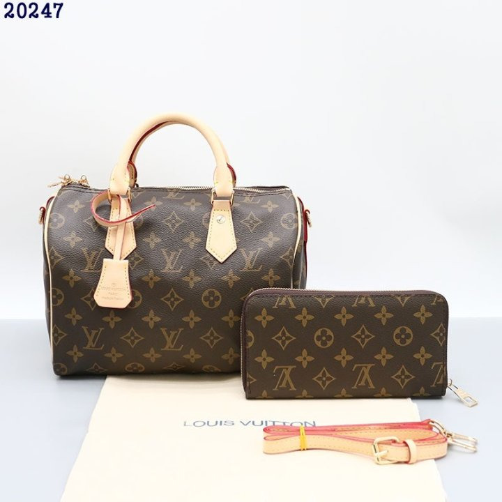 LV 루이비통 스피디 반둘리에 백 & 모노그램 지퍼 장지갑