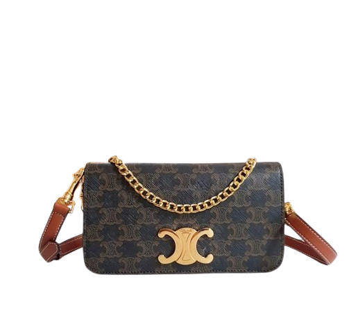 CL 셀린느 [ 고급 ] 멀티포쉐트 트리오페 캔버스 체인 숄더백 1 