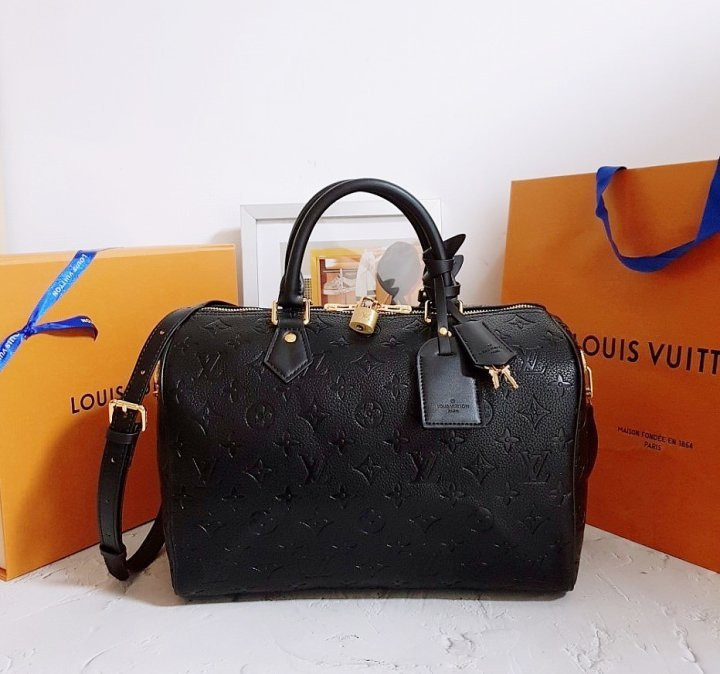 LV 루이비통 [고급] 스피디 소프트 30 모노그램 앙프렝뜨 블랙 M47186 2 