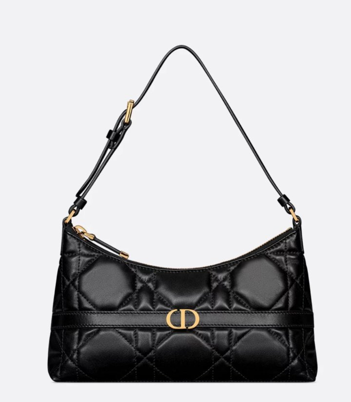 DO 디올 [고급] 미스 카로 미니 호보 숄더백 블랙 1 