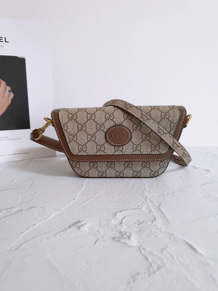 GC 구찌 웹(WEB) GG 탑 핸들 미니백 