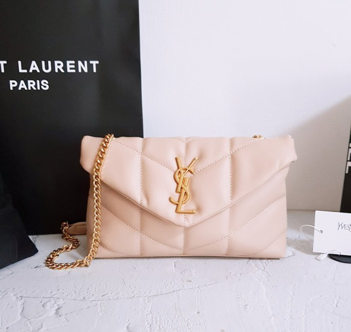 YS 생로랑 [ 고급 ] 루루 푸퍼 미니 토이백 핑크 금장 2 