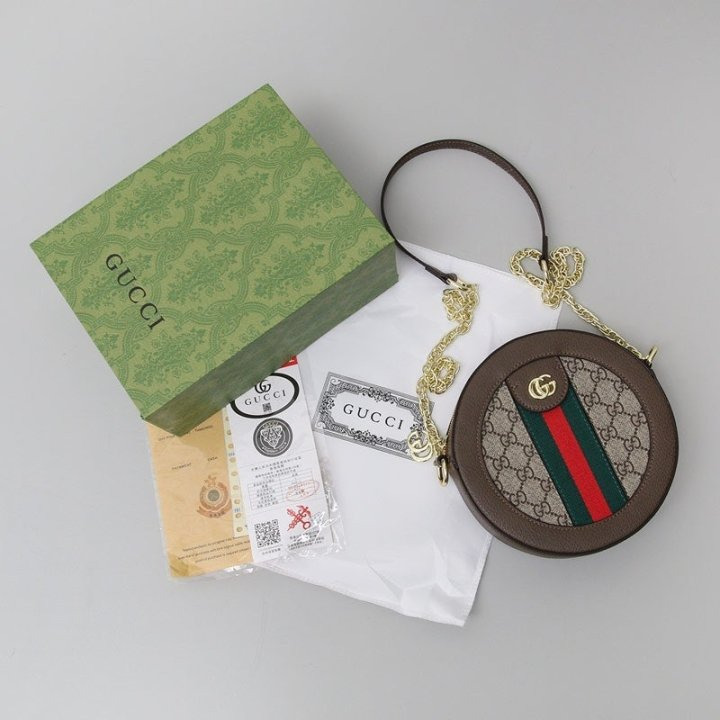 GC 구찌 오피디아 미니 GG 라운드 숄더백