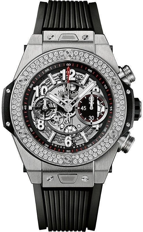 HB 위블로 빅뱅 유니코 티타늄 다이아몬드 블랙실버 