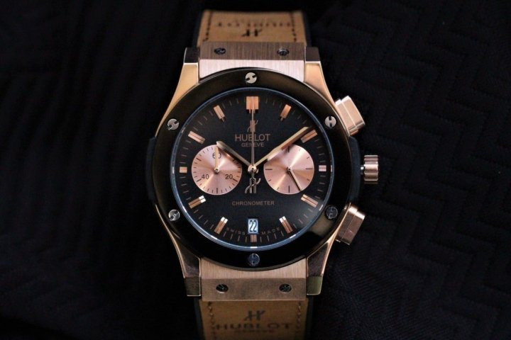 HB 위블로 Classic 퓨젼 골드블랙 다이얼 