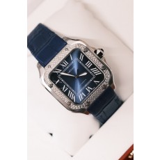 CT 까르띠에 산토스 드 블루 다이아 포맨 38mm 