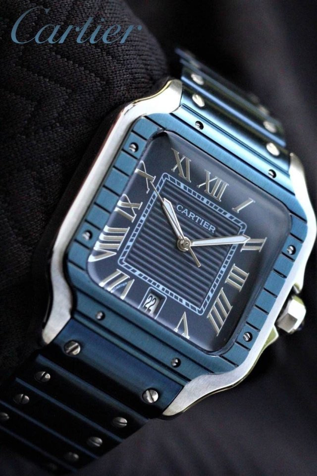 CT 까르띠에 산토스 드 콤비 메탈 