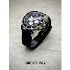 BR 브라이틀링 슈퍼오션 크로노그래프 블랙화이트 콤비다이얼  