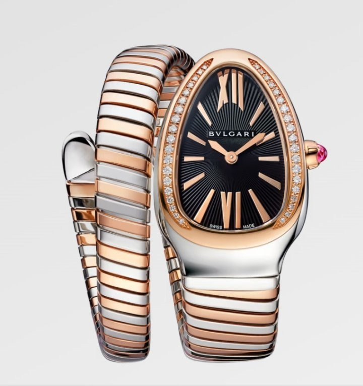 VG 불가리 세르펜티 투보가스 워치 로즈골드 블랙다이얼 콤비 다이아 